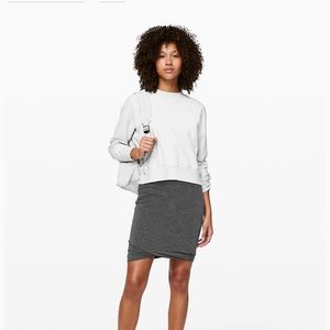 New Lululemon boulevard bliss skirt grey blue sz 10 M / L